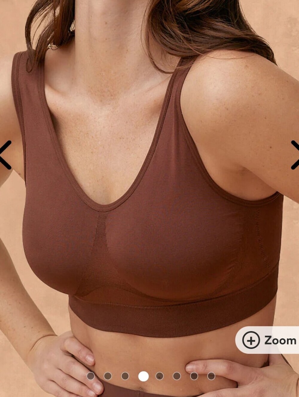 TrueKind▪️Everyday Throw-on Wireless Bralette Seamless in Chocolate Brown